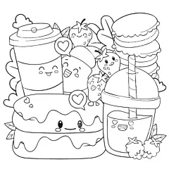 可爱描线图  - 源文件下载【酷图网】可爱描线图,轮廓图,手绘插图,卡哇伊,卡通,绘图,填色图,黑白插图,外形图,涂鸦,线条插图,儿童插画