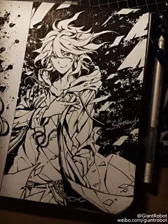 手绘 针管笔 GiantRobot