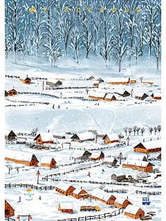 冬日风景插画教程｜禾木的冬日童话_1_小耳朵。_来自小红书网页版