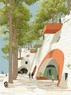 一分钟用Midjourney完成建筑大师设计手绘 - 小红书