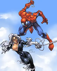 动漫人物蜘蛛侠插画作品欣赏#采集大赛#