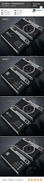 Camera - Photography Business Card  —  PSD Template