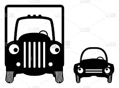 大卡车和小汽车