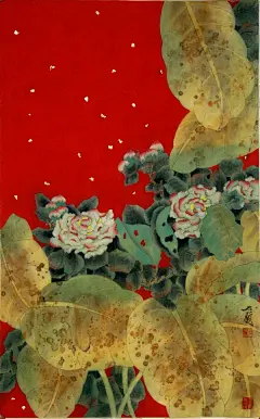 清水出芙蓉，天然去雕饰。 【石兰重彩画欣赏】