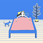 Aiste Papartyte dog illustration home sleep GIF