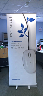 Printed roller banner, large format printing.