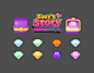 Match 3 game 3d icon design, Game Ui