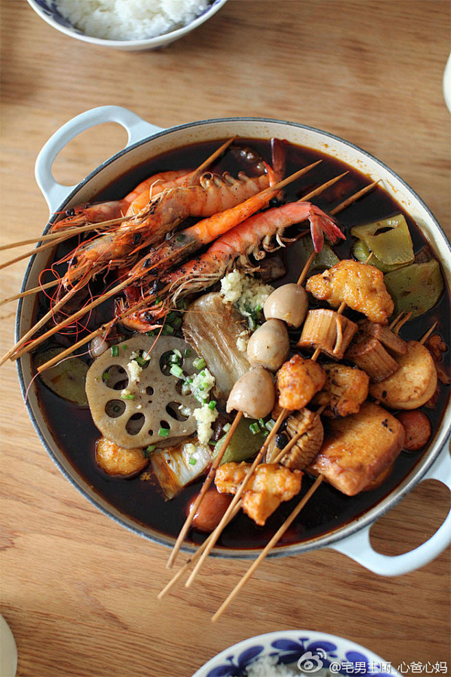 【撸串串】用料 高汤500g 豆瓣酱适量...