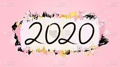 贺卡,新年前夕,背景,摇滚乐,日历,标志,2020,羽绒被,设计
