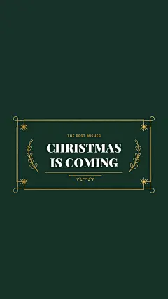 Simple Gold Pattern Frame Christmas Text Instagram Highlight