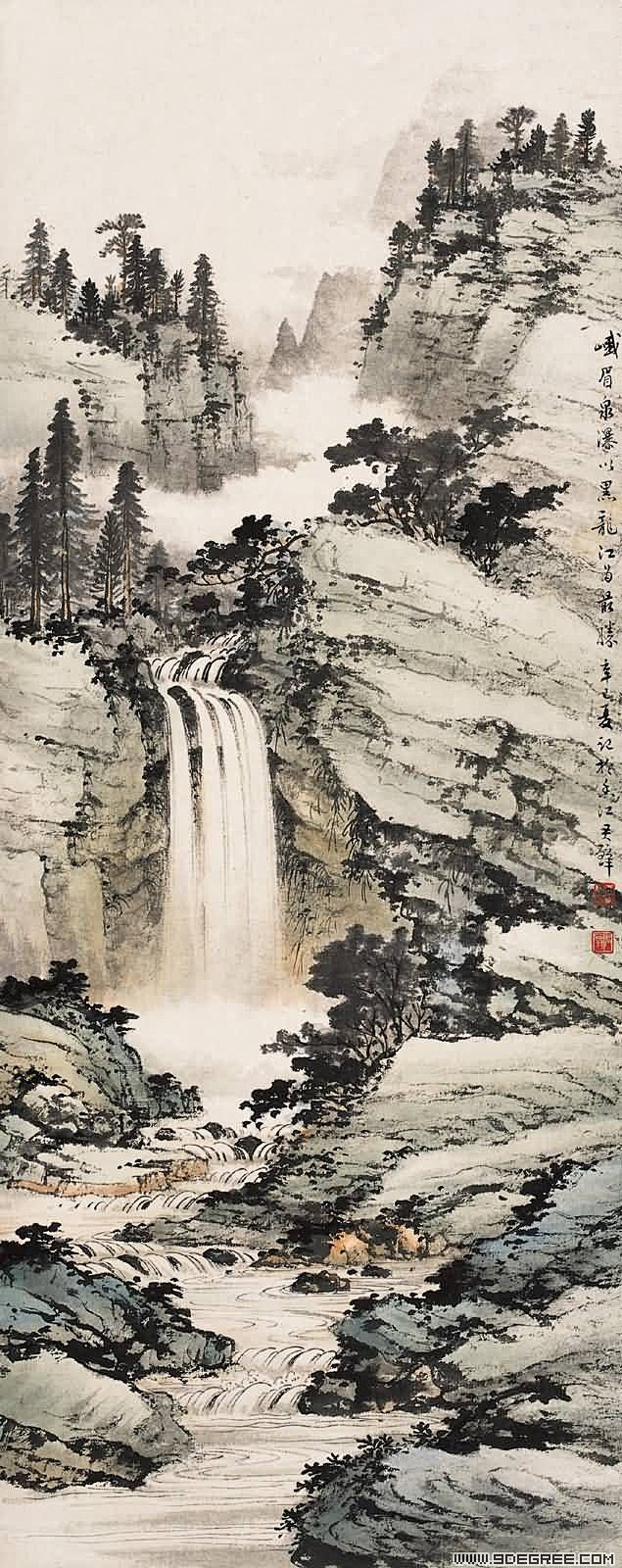 当代画家黄君璧绘画作品欣赏-1 - 李梨...