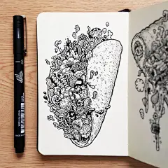 插画师Lei Melendres 黑白食品插画作品（一）展装饰内容多但主体表|插画师|插画|食品_新浪网