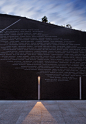 Detail view of the Memorial Wall