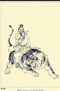 白描人物 封神演义 神话传说 神仙 封神榜 申公豹 封神榜白描李云中