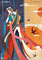 中国古代神话插画作者雪鱼高考设计素材超话#川美设计基础# ​​​​