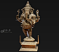 站立的印度教甘尼萨雕塑，大象神，石膏像雕像青铜像 - 雕塑3d模型 3dsnail模型网