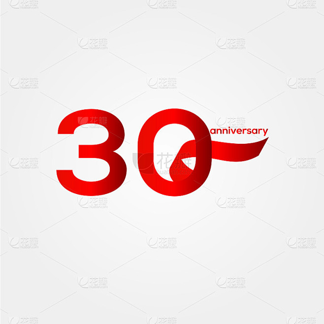 30周年矢量模板设计插图