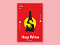 Hug Wine Poster design