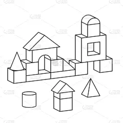 玩具,建筑业,塔,线条,高雅,可爱的,骰子,积木,砖,塑胶