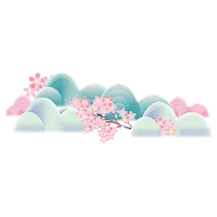 国潮清明清明节春天扫墓祭祀纪念祭奠亲人祖先扁平清明