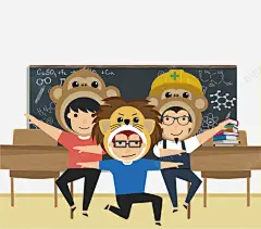 卡通手绘搞怪学生插画 免费下载 页面网页 平面电商 创意素材