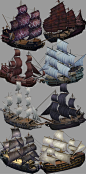 【低模】手绘写实风格帆船模型