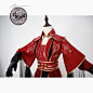 【井井油条】古装cos服女华丽刺绣红金礼服结婚服阿兰若凤九楚玉-淘宝网
