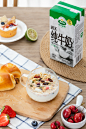 牛奶早餐蛋糕美食奶制品燕麦