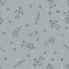 机器人涂鸦图案