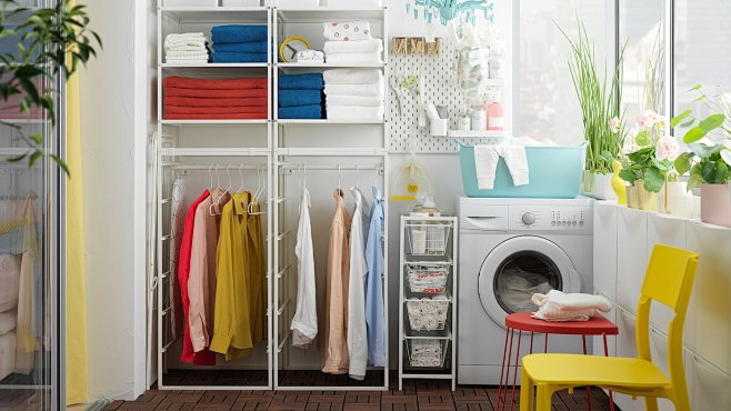 A laundry room with ...