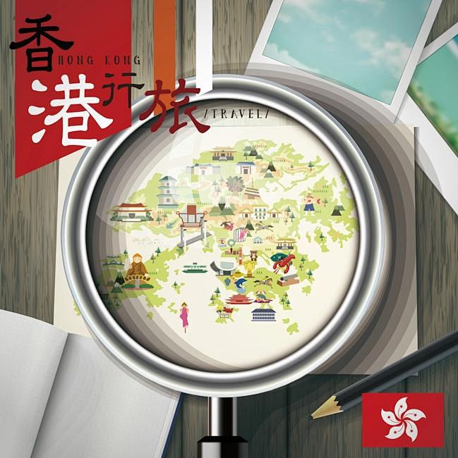 香港旅游建筑海报设计