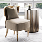 THOMASSEN ACCENT CHAIR : Instantly updating any interior, from the living room to the bedroom, the Thomassen Accent Chair pairs luxurious finishes and textiles with an elegant silhouette.