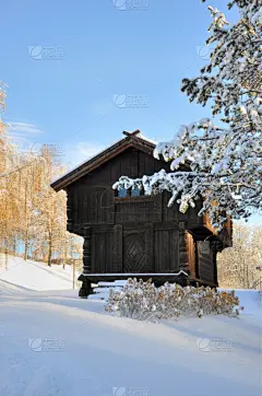 雪,过时的,房屋,与众不同,垂直画幅,美,褐色,古老的,古典式_4688837326_5756180325