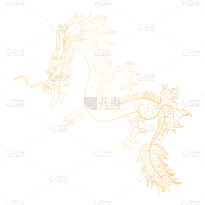 龙年春节新年过年新春生肖龙元素