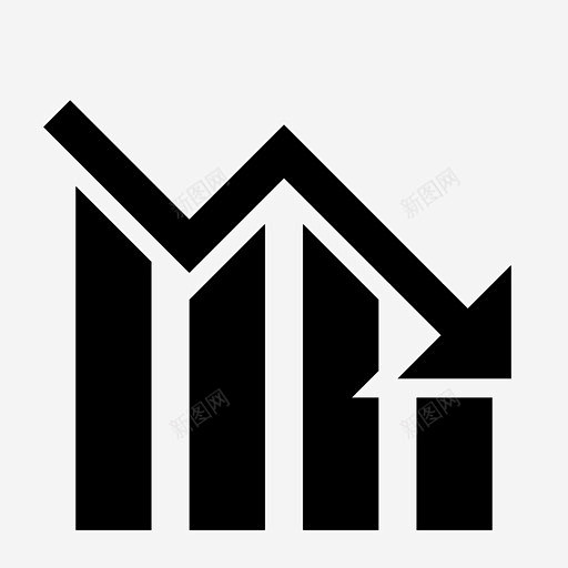 下降趋势看跌下跌图标高清素材 下跌 下降趋势 商业雕文 看跌 免抠png 设计图片 免费下载