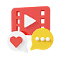 Video Engagement 3D Icon