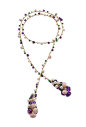 Bvlgari（宝格丽）顶级珠宝系列玫瑰金项链

镶嵌23颗南海珍珠、珊瑚、42颗紫水晶（174.39克拉）和38颗圆形切割祖母绿（42.39克拉），密镶钻石（5.58克拉）

@北坤人素材
