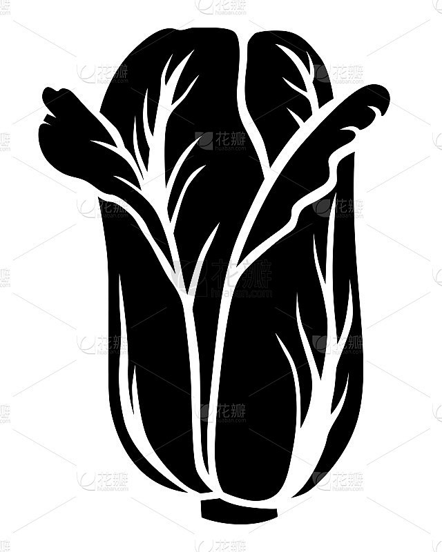 大白菜剪影图标