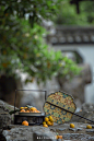 柿子，食盒，小扇，书册，纸张
