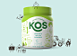 KOS : KOS is a brand of plant-based solutions created to provide easy and healthy nutritional alternatives. They boast a very clean, straight-forward and colorful identity where doodle-type illustrations are used to depict each products’ specific benefits