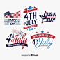 Fourth of july badge collection