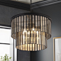 Shoshoni 4 - Light Small Crystal Drum Chandelier