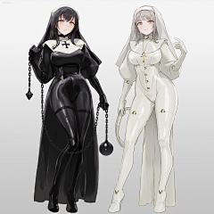 Hi·Nice2cu采集到修女+护士+女仆