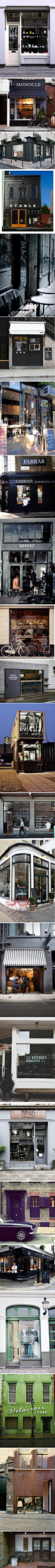 Coffee Shops, Cafe and Stores Exteriors: Inspiration Set