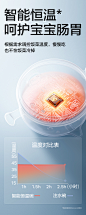babycare宝宝恒温碗智能加热保温碗吃饭专用防烫防摔辅食碗免注水-tmall.com天猫