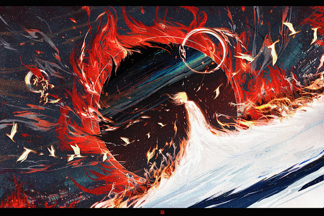 《地狱变》_狩野千浤__插画师作品_涂鸦...