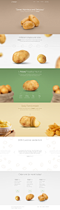 Potato Landing Page : I've set myself a challenge to take something as simple as a potato and make a product page out of it.View on dribbble: http://drbl.in/oBsT