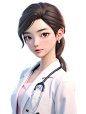 Smiling_female_doctor_isometric_3D_rendering_Realistic__9a0805d7