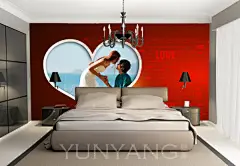 【图】爱你 云洋-客厅墙画卧室壁纸个性定制墙纸大型壁画背景墙 - 美丽说