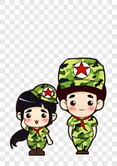 军训卡通人物PPT元素PNG图片➤来自 PNG搜索网 pngss.com 免费免扣png素材下载！